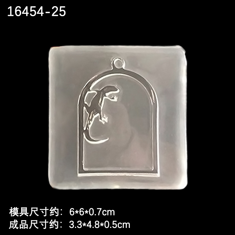 Acrílico hueco Ángel grúa pájaro Gecko silueta DIY espejo cristal epoxi molde marco colgante