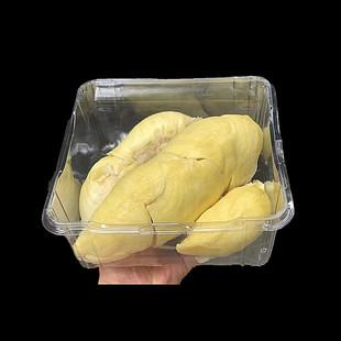 1000G durian meat square box disposable strawberry box fruit box longan litchi longan transparent plastic fresh-keeping 2kg