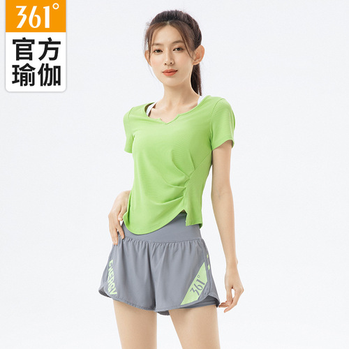 361 sports suit women's summer breathable clothing morning running fitness clothing women's running yoga clothing suit women