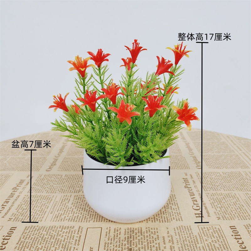 Pequeña imitación de flores falsas decoraciones de sala de estar decoración de mesa de té flores de plástico mano flores falsas plantas decoraciones