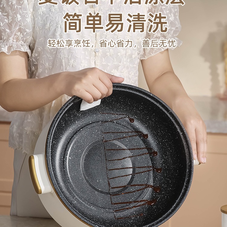 電気鍋、蒸し・煮込みオールインワン鍋、ステンレス電気蒸し器、小型電気蒸し器、多機能家庭用三層予約タイマー|undefined