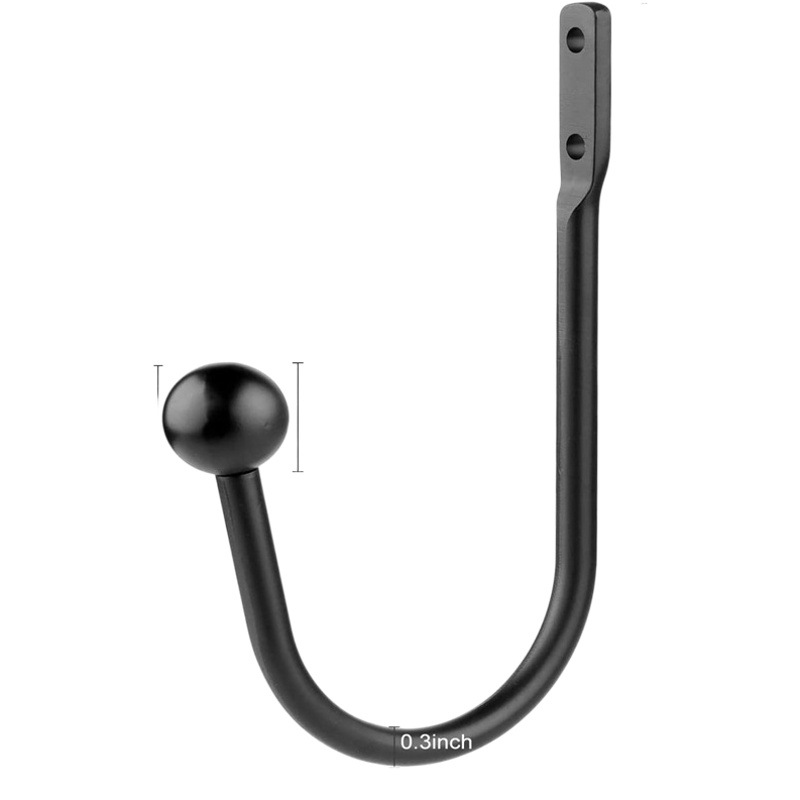 Cortina negra transfronteriza de galvanoplastia en polvo de pulverización gancho cortina de metal gancho de pared gancho curvado gancho de cortina en forma de U gancho lateral image 1