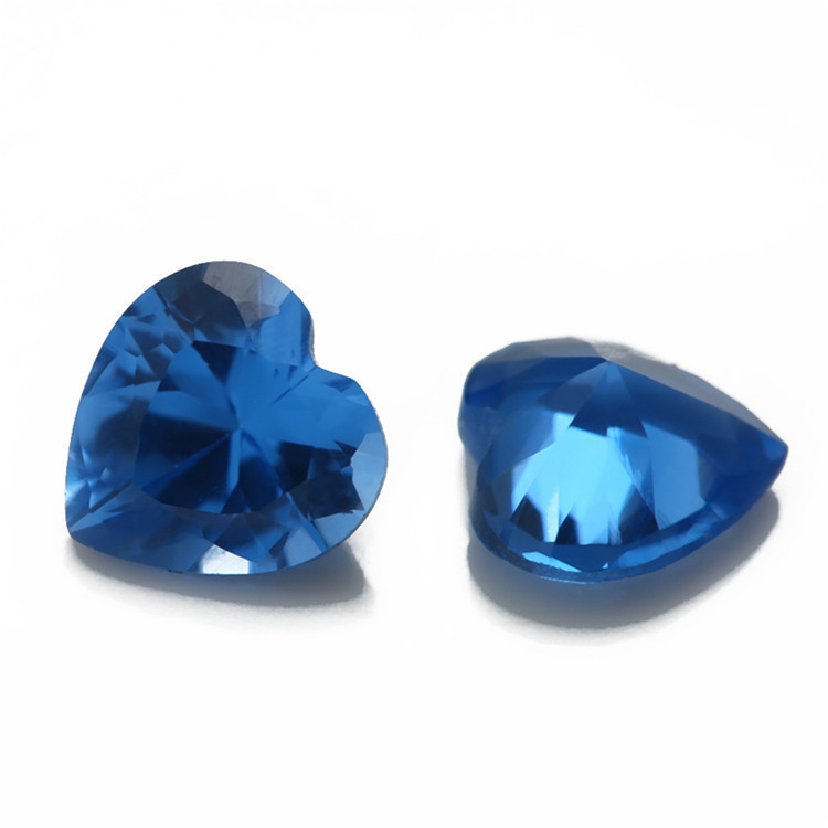 Wholesale synthetic spinel in various colors, heart-shaped loose stones, jewelry accessories, artificial gemstones
