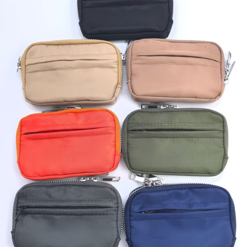 New Double Zipper Coin Purse, Card Holder, Earphone Case, Key Holder, Student Id Storage Bag, Simple and Stylish Lipstick Bag