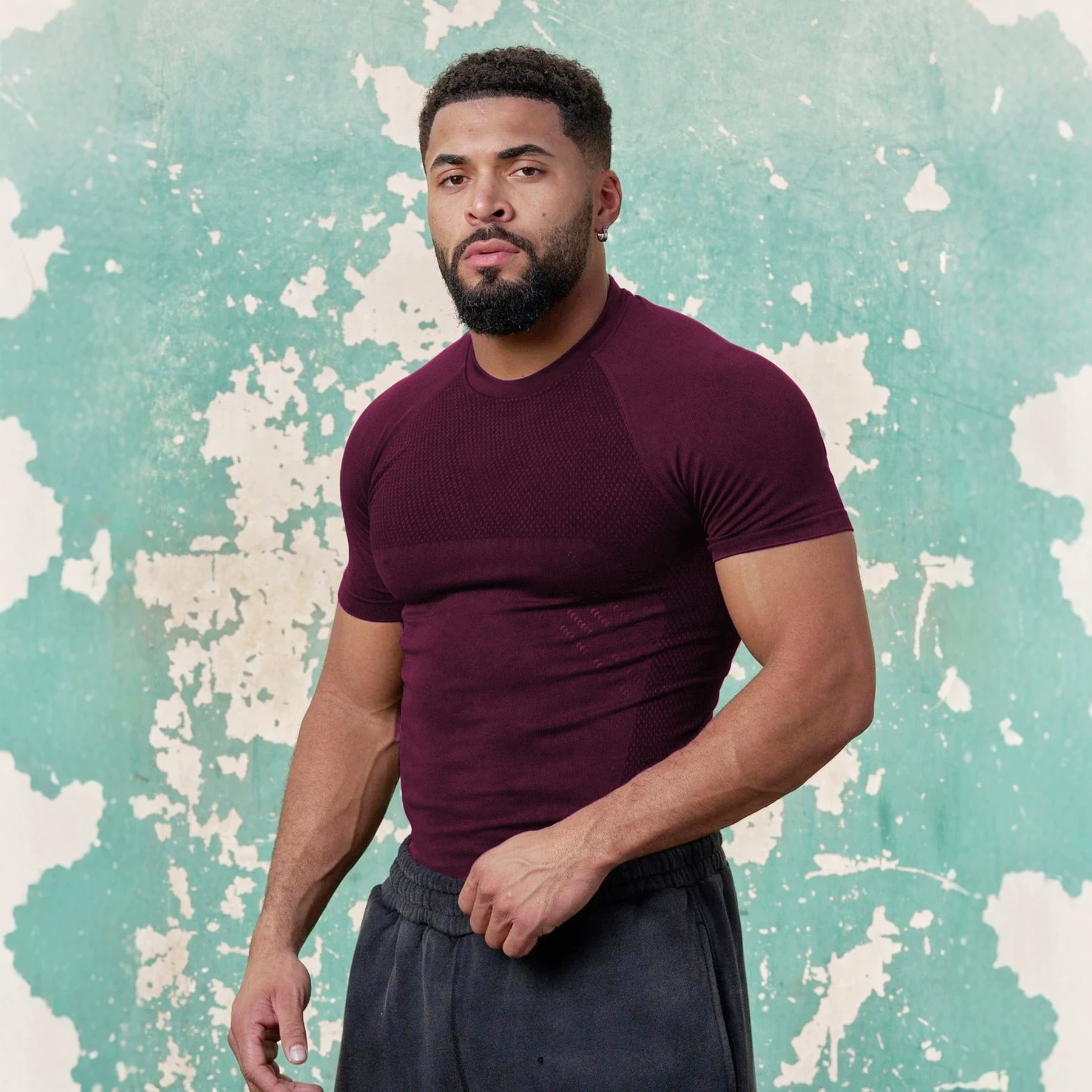 Men's Clothing Men's Fitness Sports T-Shirt Style Tight Fit Casual Short Sleeve Training Clothes For Formal & Casual_viptrois.com
