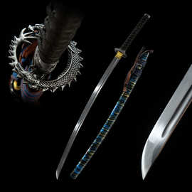 龙泉手工一体高锰钢居合刀武士长刀日本刀katana外贸批发 未开刃