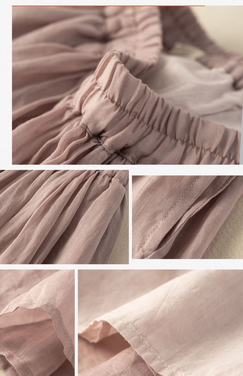 Gonna hanfu donna stile retro media lunghezza cotone lino fluida_voghion.com