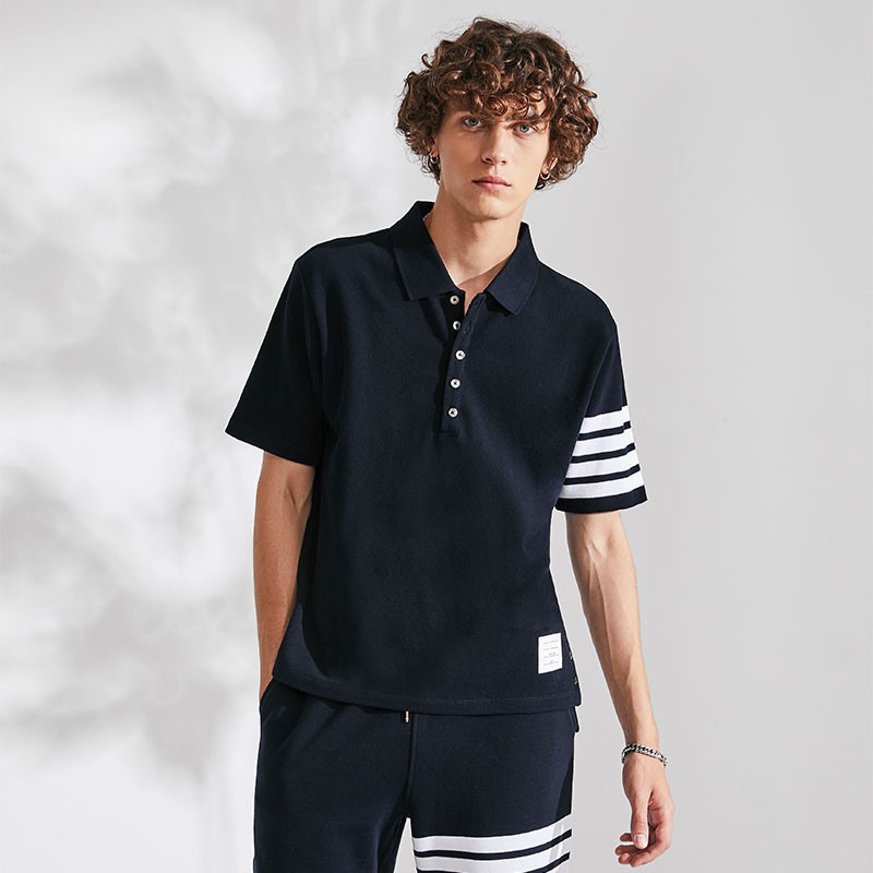 Dropshipping Summer Trendy Brand Short-Sleeved Polo Shirt Trendyy Business Casual Men's Lapel T-Shirt