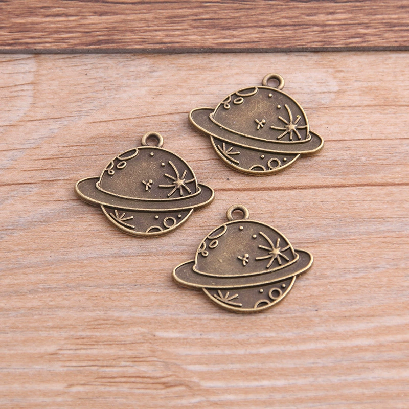 Metal accessory with accessories, pendant, space astronaut, 2 colors, handmade