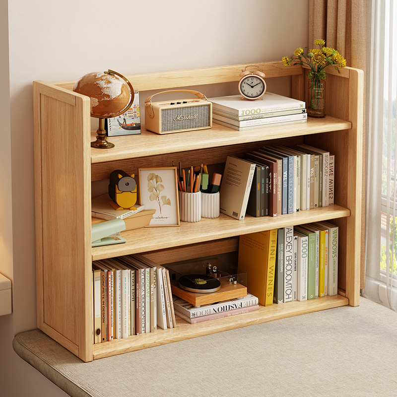 Estante de escritorio de madera sólida estante de extracción de objetos estante de almacenamiento multicapa para estación de oficina estante de acabado de escritorio de estudiantes domésticos