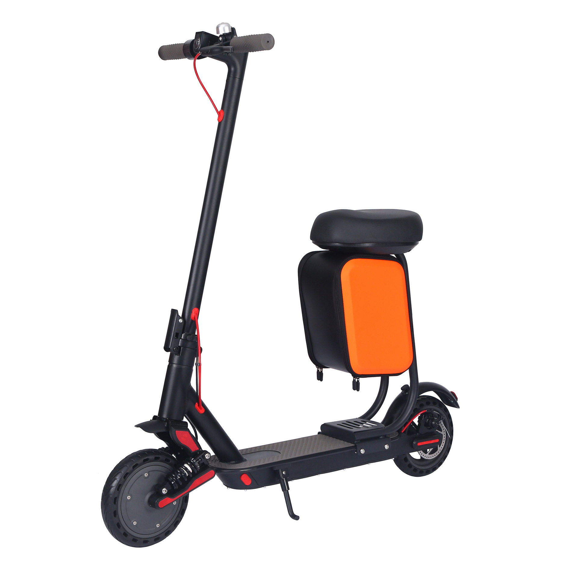 Scooter eléctrico plegable pequeño M3658.5 pulgadas pedal de scooter para adultos con bolsa de asiento de amortiguación portátil