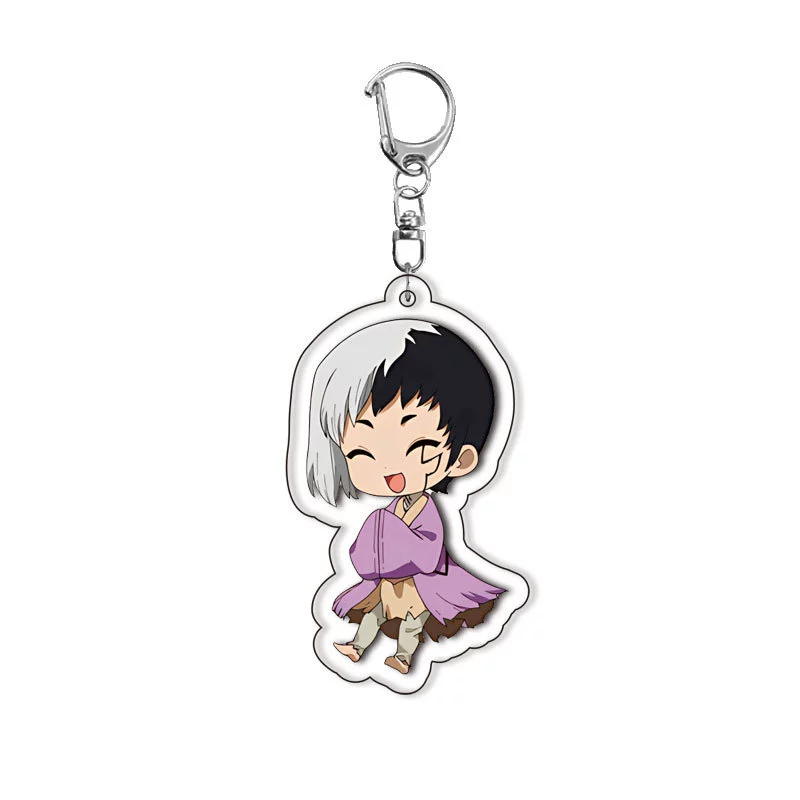 Acrylic double-sided keychain, amber pendant