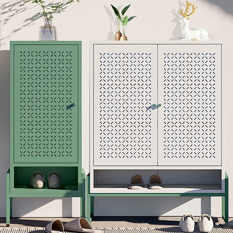 Steel Shoe Cabinet for Home Entrance 2025 New Model Entryway Storage Cabinet Integrated Wall-Mounted Hallway Iron Storage Cabinet