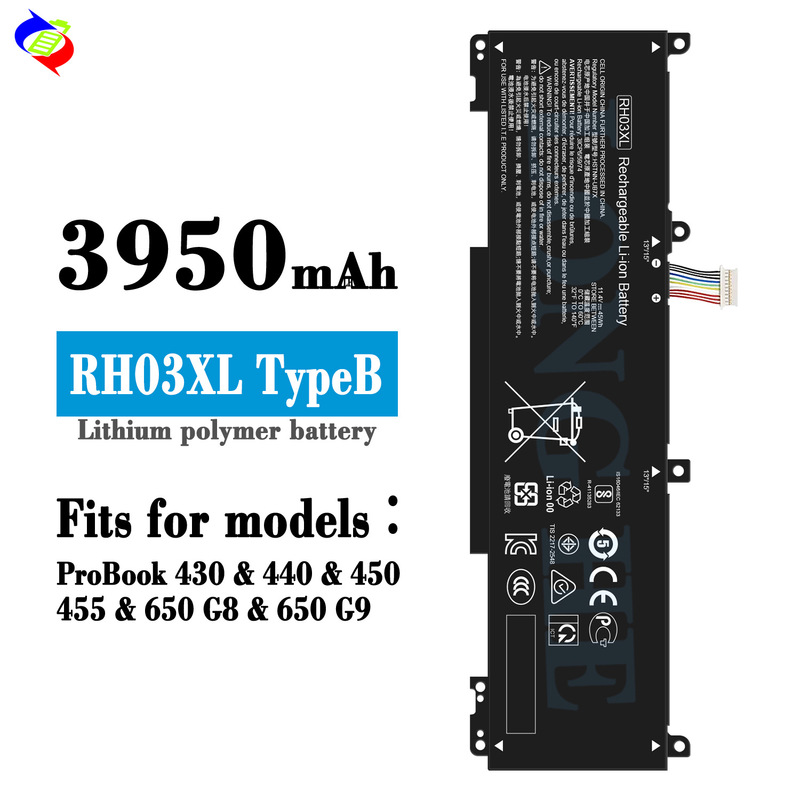 Suitable for Hp Probook 450/455/650 G8/G9 Notebook Battery Rh03Xl Typeb Wholesale