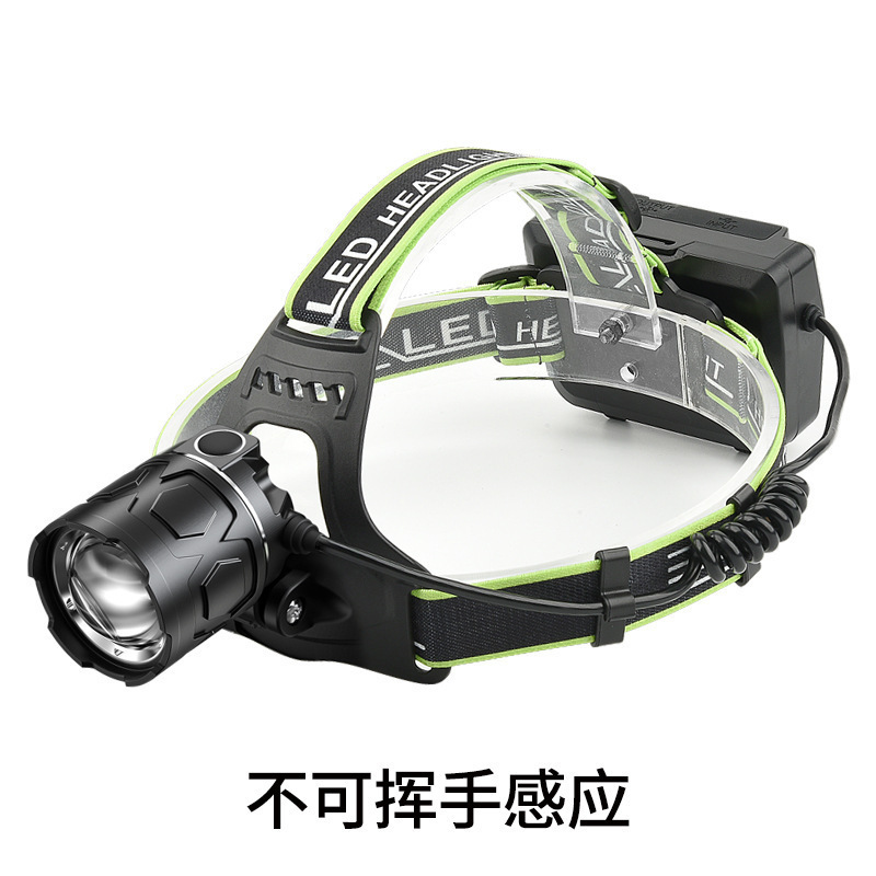 Transfronterizos al aire libre luz láser blanca de largo alcance luz de advertencia de emergencia multifuncional montada en la cabeza luz de iluminación USB