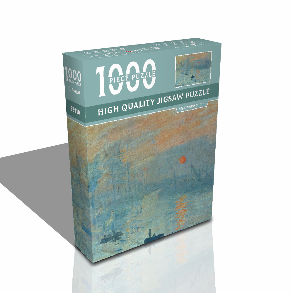 1000ピースの紙製名画、油絵、アート装飾画、知育玩具、ストレス解消、手作り組み立て玩具、平面パズル