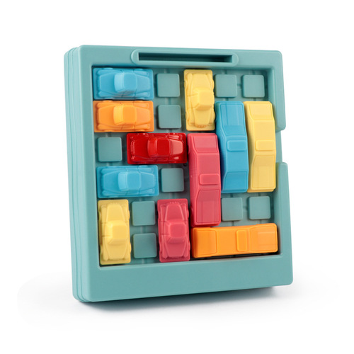 Children's Car Huarong Dao Challenge Game Logical Thinking Training Smart Maze Board Game Early Education Brain Teaser Toy