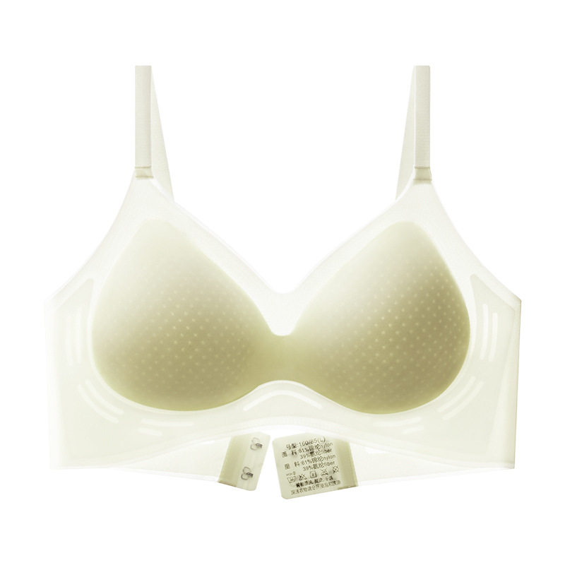 Belleza de verano, ropa interior delgada que no deja marcas, pecho grande, pequeño, sin anillo de acero, hebilla de pecho trasera, sujetador antiflacidez