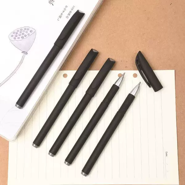 Advertising Gel Pen Printing Logo Two Microcode Printable Advertising Signature Carbon Black Water Pen 334 Gel Pen