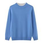 童装男童羊毛衣加厚秋冬儿童圆领打底衫女孩中大童保暖针织羊绒衫