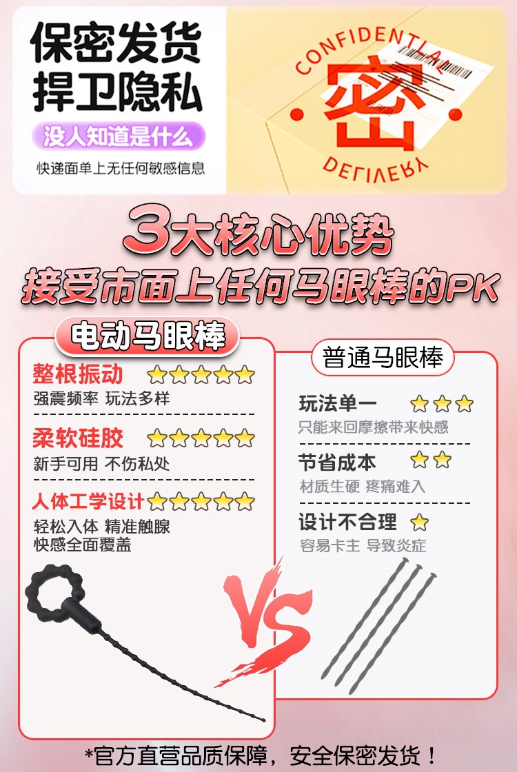 Electric Urethral Sound Stick Vibrating Horse Eye Wand for SM Play — detail image 1