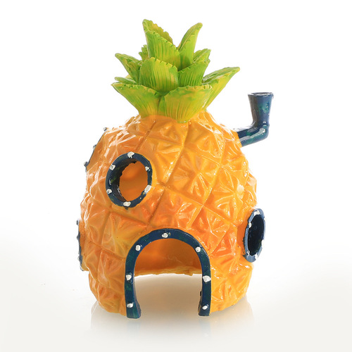 Fish tank landscaping pineapple house shelter cave Spongebob's home fish tank decoration cartoon ornaments fish and shrimp shelter house