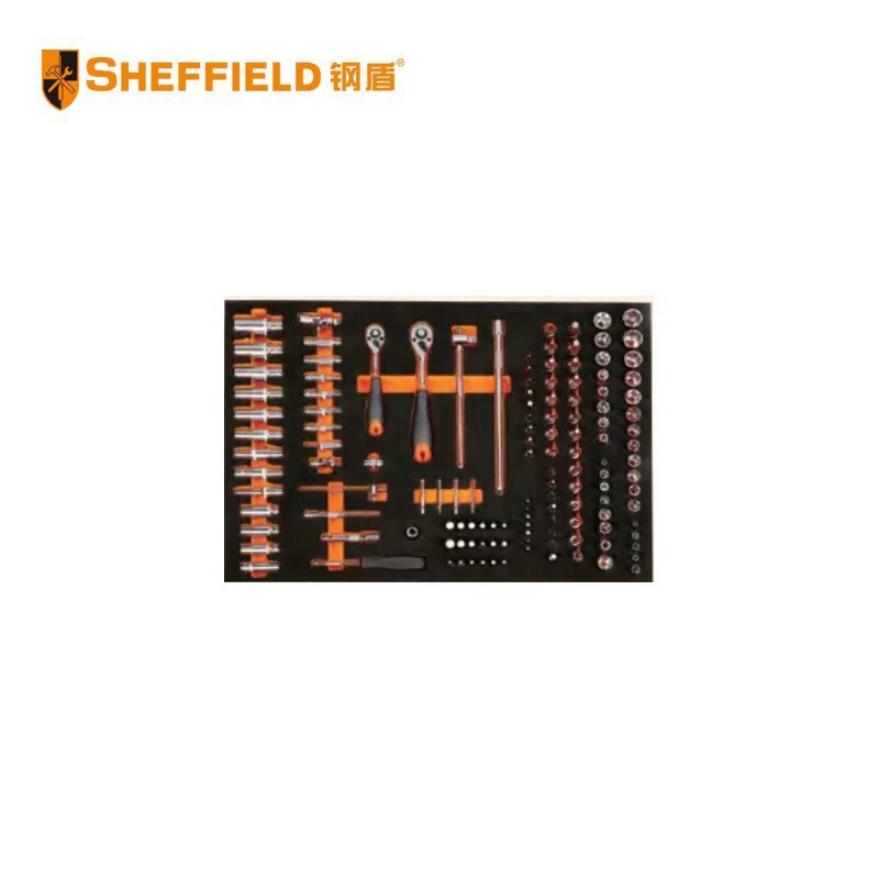 Steel Shield S025047 Набор инструментов с головкой 6,3/10 мм, 133 предмета, торцевой ключ, двусторонний ключ с трещоткой.