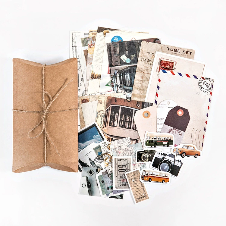 Cross -border Mo Mo Material Bags Retro Collection Room серия гриб-бабочка Ежемесячный DIY постер 30 листов