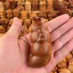 天然セイヨウタチノキの木彫りインゲン豆ハンドピース、クリエイティブな家の装飾、工芸品、ギフトハンドピース