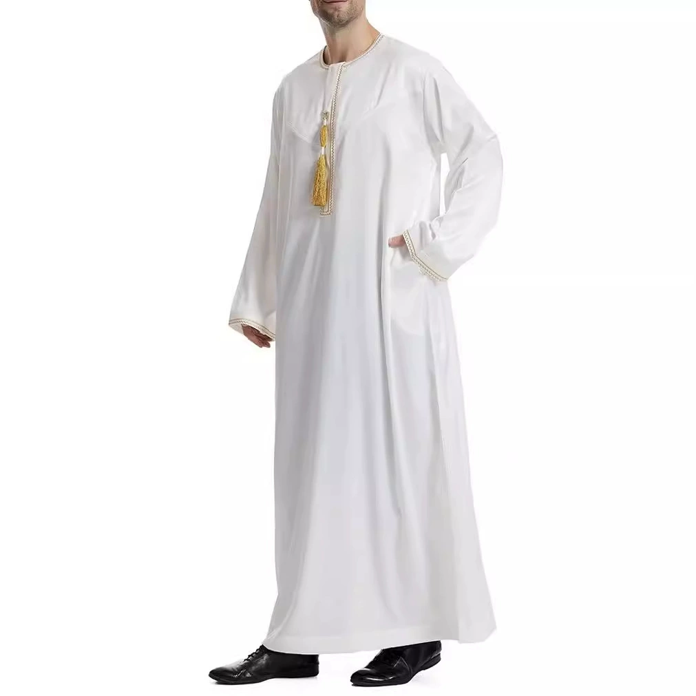 Saudi Dubai Arabic robe local tyrant robe Middle East men's white robe Thobe