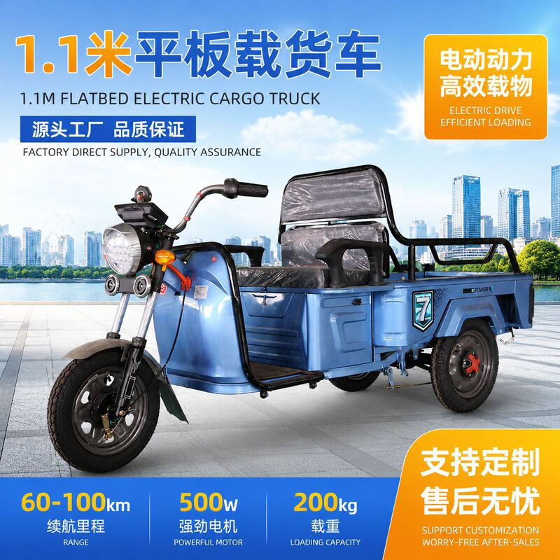 Household Cargo Tricycle for Orchard Farming, Intra-City Delivery, Cargo Transport, and Adult Electric Tricycle for Delivery