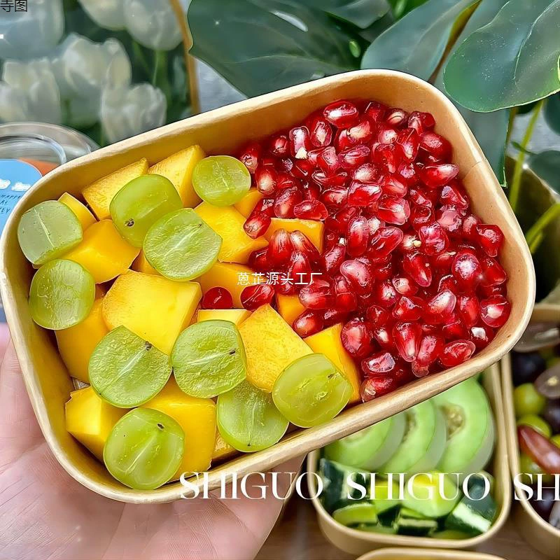 Кожаная коробка для фруктов, прямоугольная упаковка