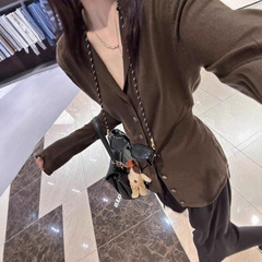 灰色针织开衫外套女秋冬毛衣内搭打底可外穿早秋韩系chic穿搭上衣
