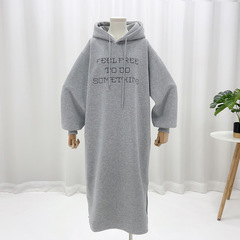 秋冬の長いタイプのベルベットの頭のガードルのスカートの女性の韓国版の新型のゆったりしているのが見えます。