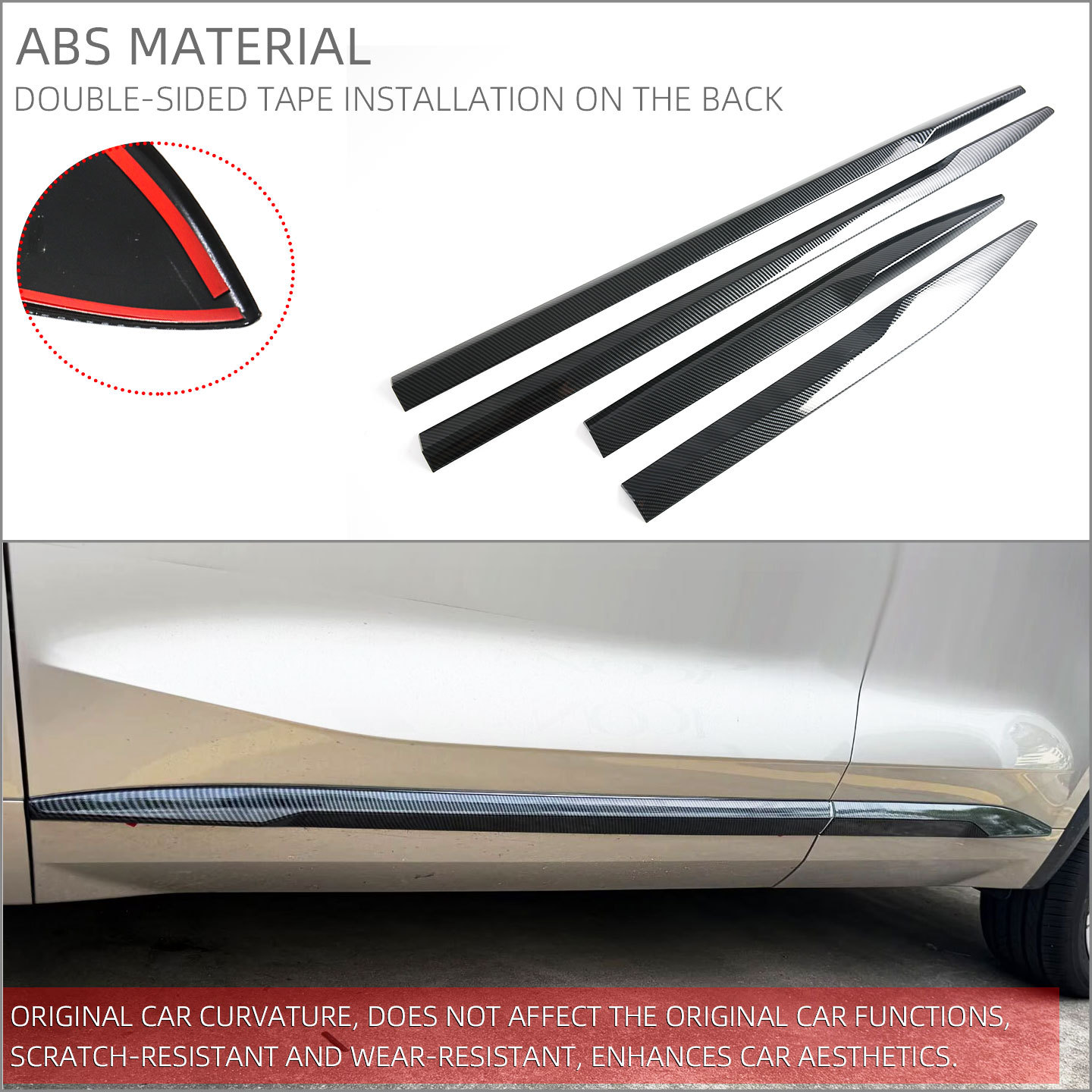 Compatible with 26 models of Geely Xingyue L and Geely Monjaro body trim, door anti-collision strip modification accessories