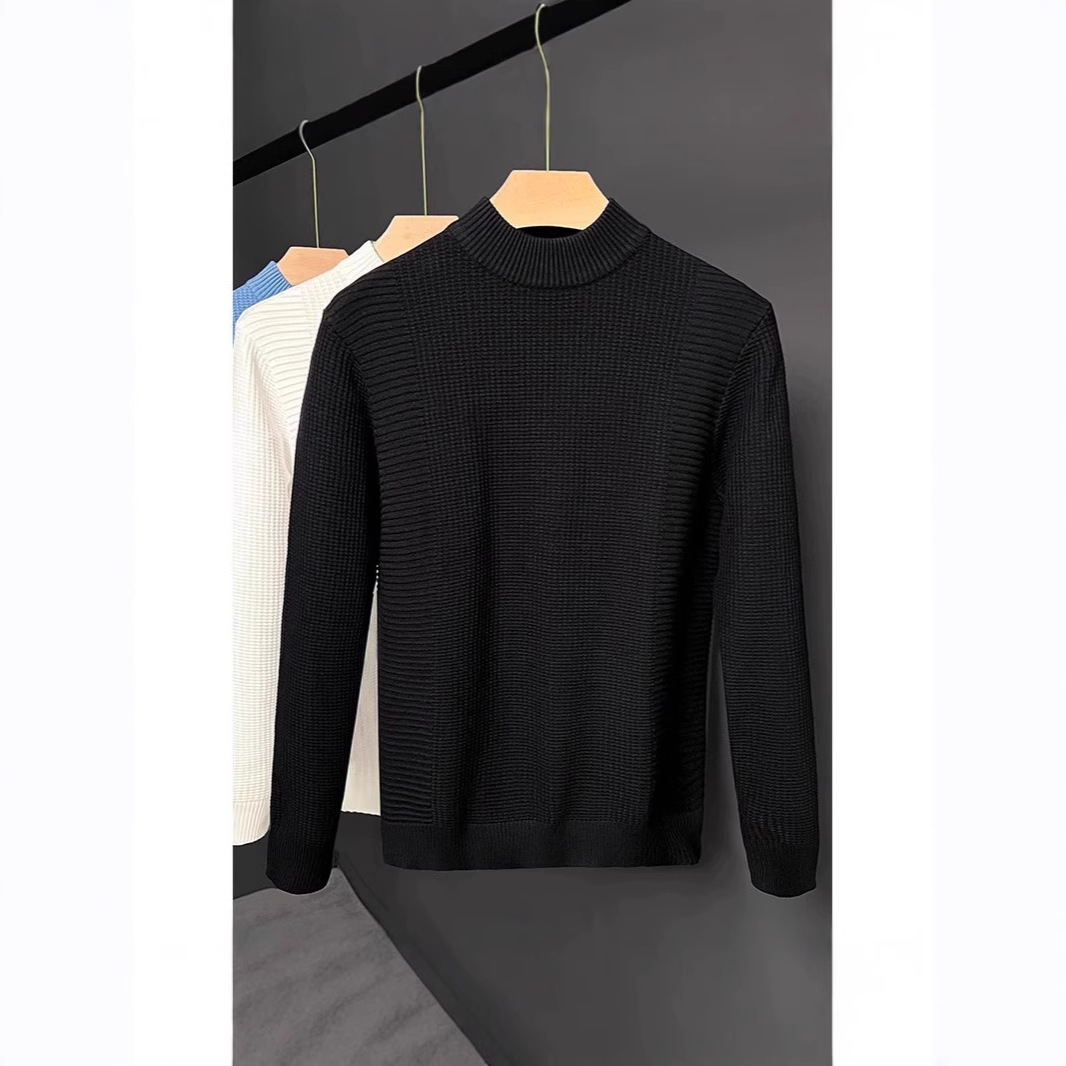Demi-season solid color base Japanese trend knitted sweater for…