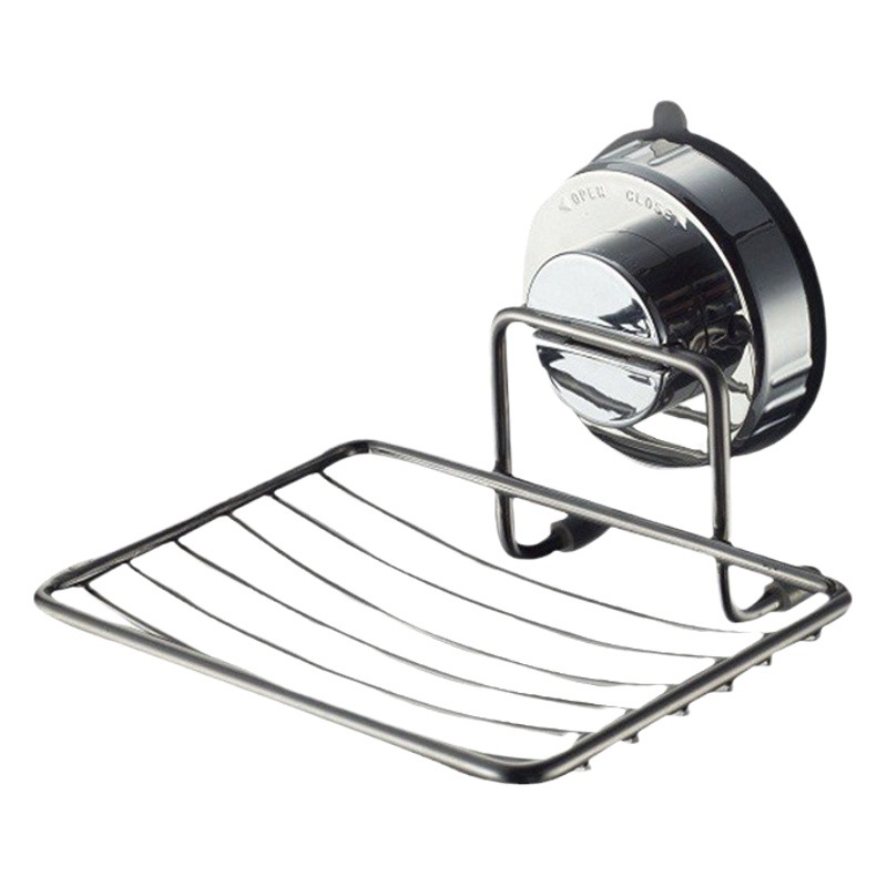 Baño sin perforaciones de acero inoxidable estante de jabón montado en la pared de almacenamiento estante de drenaje caja de jabón de baño al por mayor