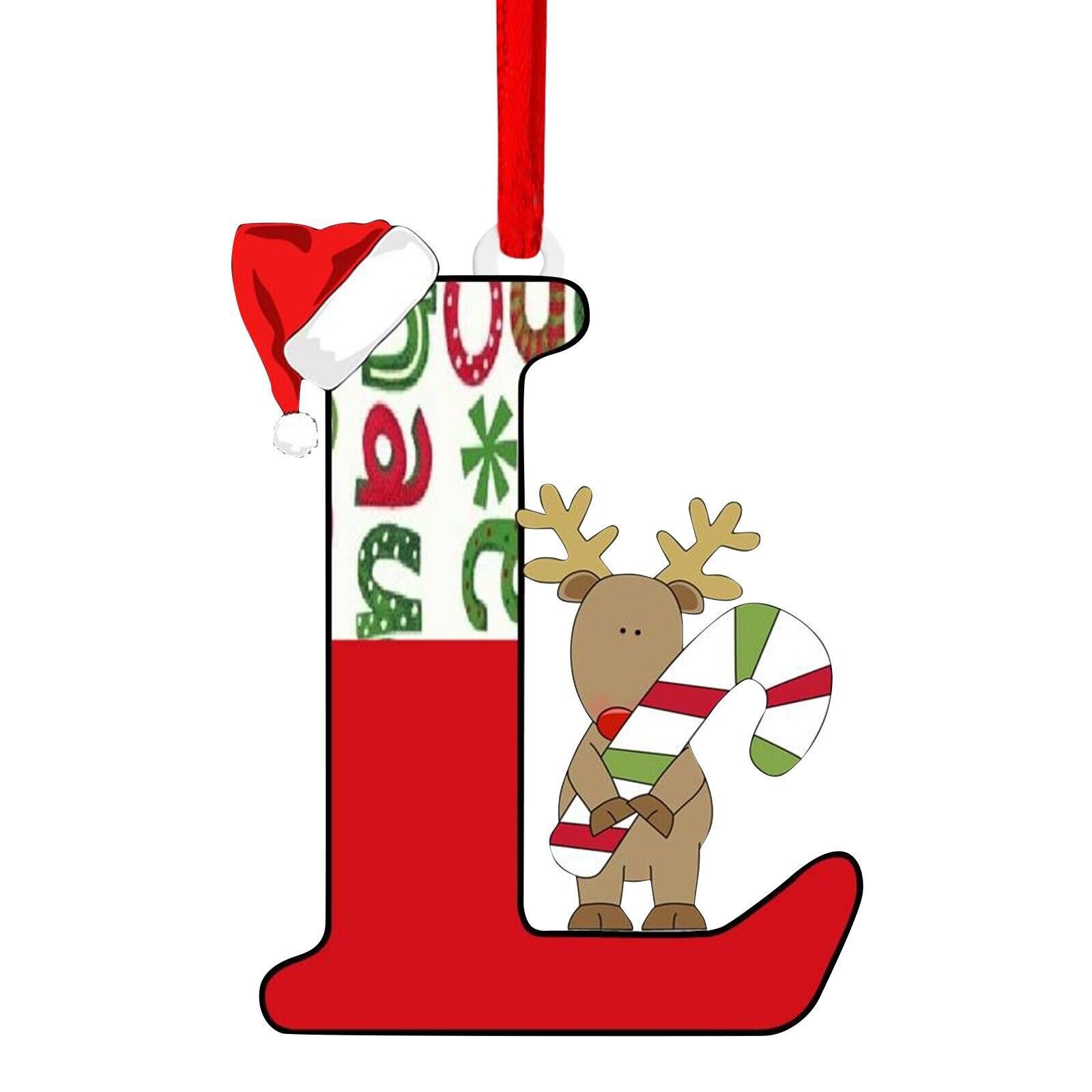 Nuevo alfabeto inglés creativo transfronterizo acrílico plano árbol de Navidad decorativo regalo de decoración de fiesta image 17