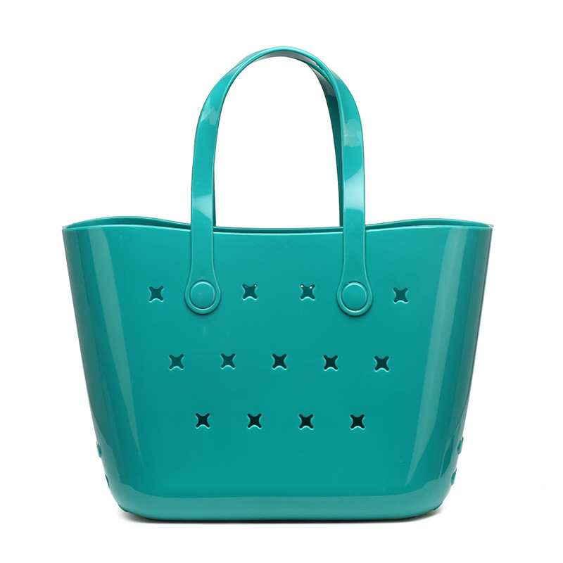 Bohao nueva bolsa de jalea de PVC para mujeres bolsa de mano de alta calidad de gran capacidad canasta de verduras diy bolsa de baño bolsa de playa