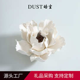 德化手捏陶瓷花线香香插中式扩香器侘寂风高级感摆件生日礼物