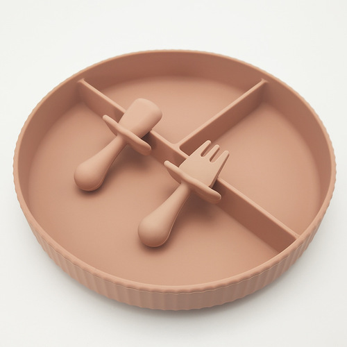 [New Product] Cross-border anti-counterfeiting Smart Tableware Integrated Children's Dinner Plate Set Stable Inventory Supplementary Food Bowl