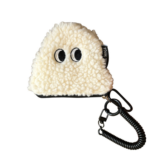 Rice Ball Doll Zipper Wallet, Cute Plush Mini Portable Hanger Bag, Personalized Uncommon Storage Pouch