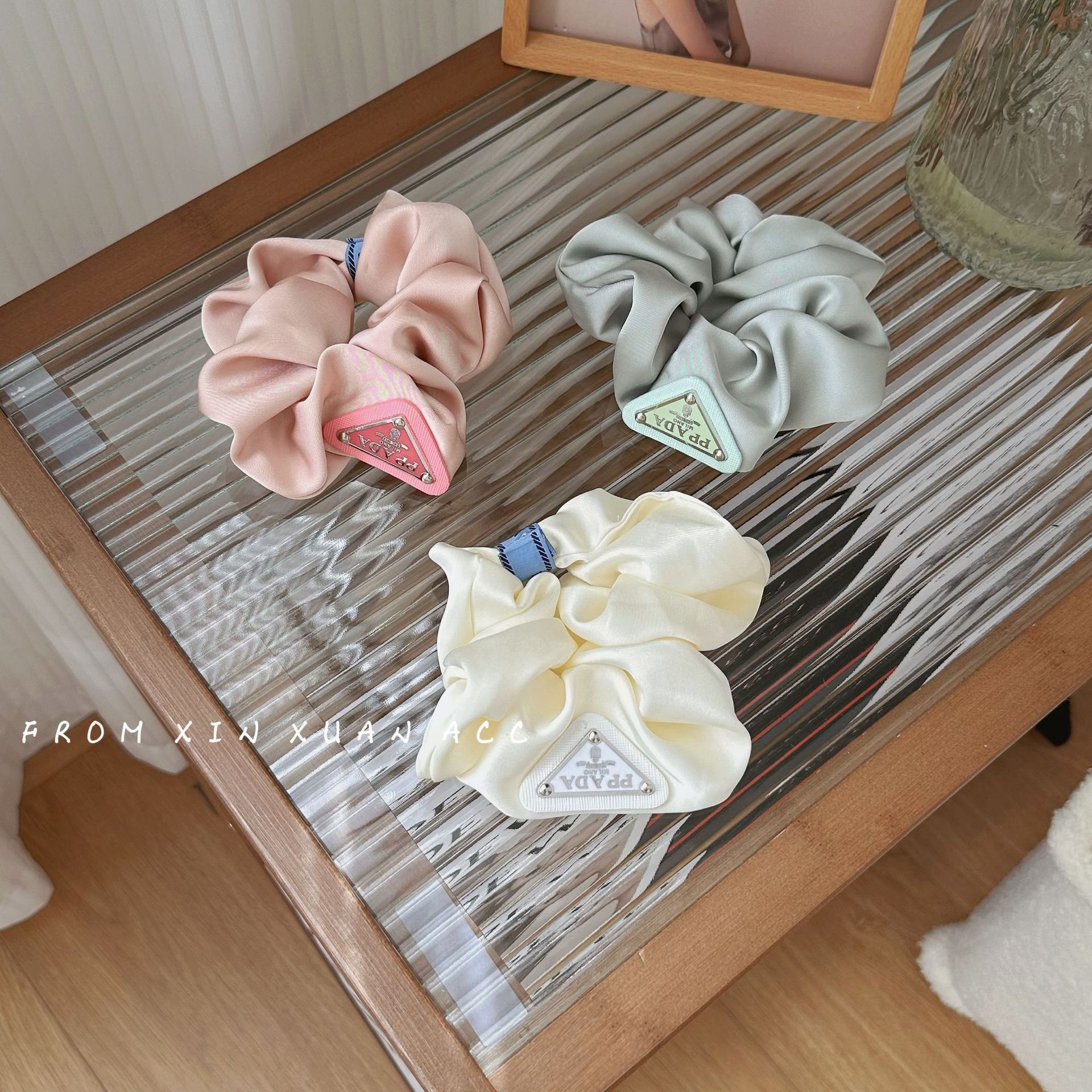Lady Solid Color Cloth Hair Tie display picture 3
