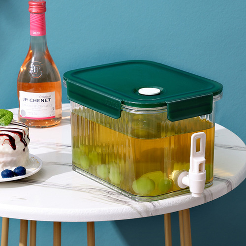 Household refrigerator beverage bucket cold kettle with faucet fruit tea cold brew kettle juice lemon tea cold kettle