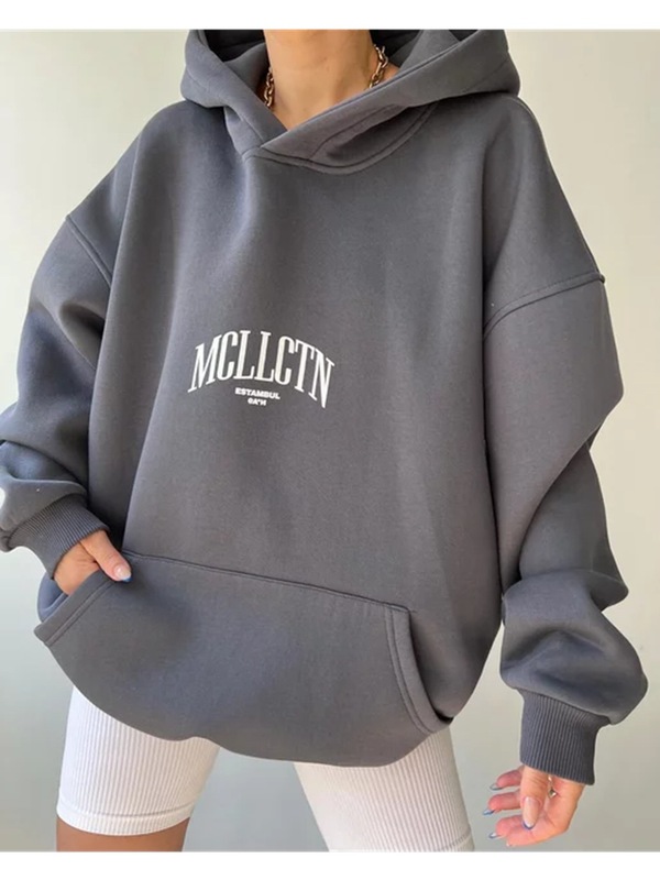 Amazon クロスボーダーヨーロッパとアメリカの女性のカジュアルファッションレタープリント eBay トップス長袖フード付きスウェットシャツ|undefined