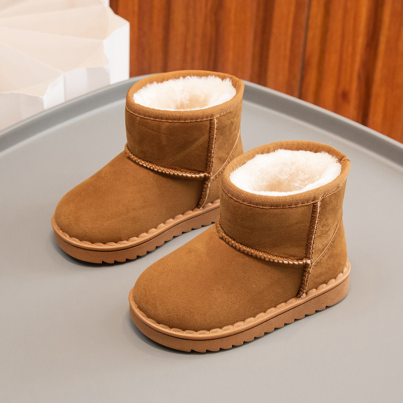 Botas de nieve de lana para niños botas de algodón 2026 nuevas botas de invierno para niños zapatos de algodón caliente y grueso para bebés image 3