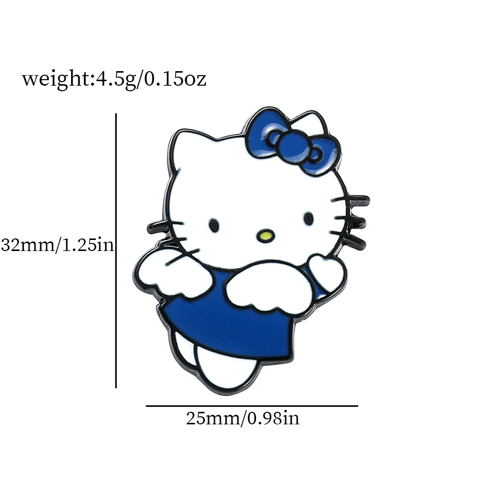 Venta caliente cien Sanrio serie de metal broche de dibujos animados coolomi Yugui perro KT gato todo-fósforo de moda insignia