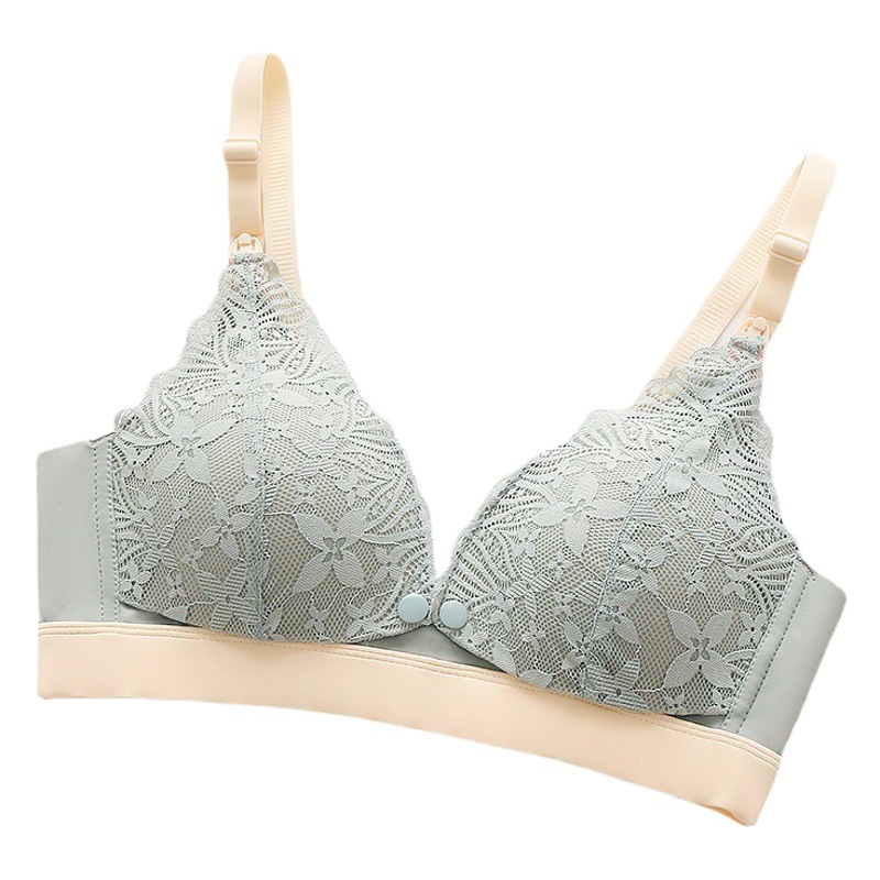 Sujetador de enfermería inalámbrico Delgado push-up cómodo mujeres embarazadas postparto lactancia frontal hebilla mujeres embarazadas ropa interior sujetador