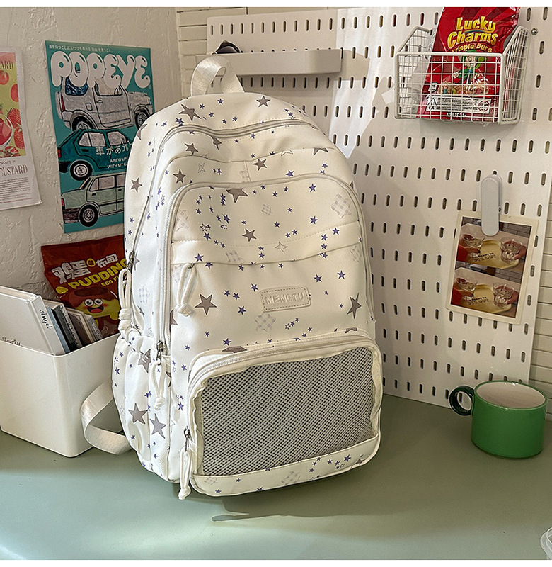 高見え透明二次元痛バッグガールズフォレストバックパックバックパック軽量キャンパス中学生スクールバッグ|undefined