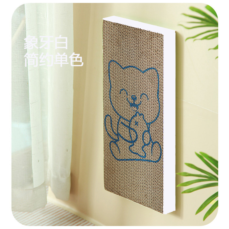 Junta de agarre para gatos, placa recta de papel ondulado, placa de garra para gatos, juguetes para gatos, anti-desgaste y espesado.